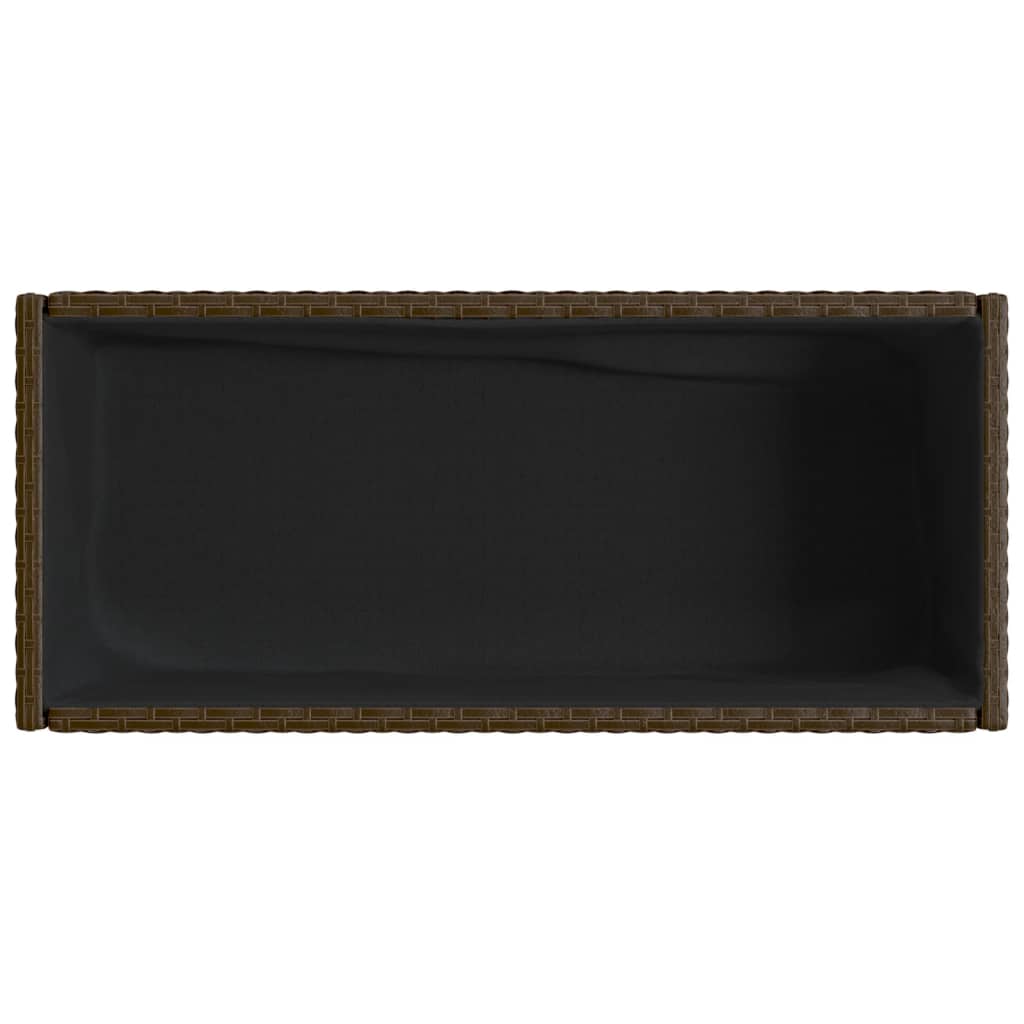 Hochbeete mit Ablage 2 Stk. Schwarz 70x28x70 cm Poly Rattan