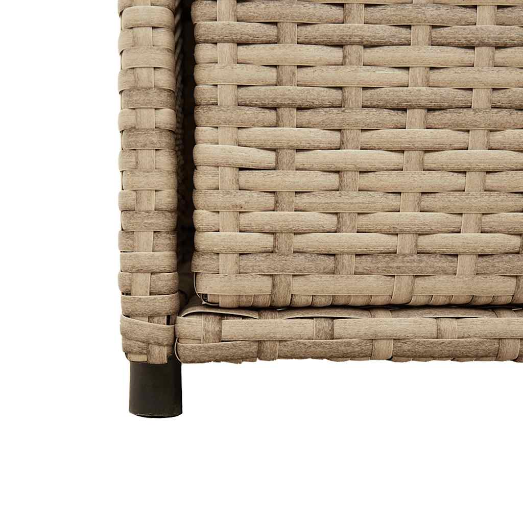 Gartenschrank Schwarz 55x55x111 cm Poly Rattan