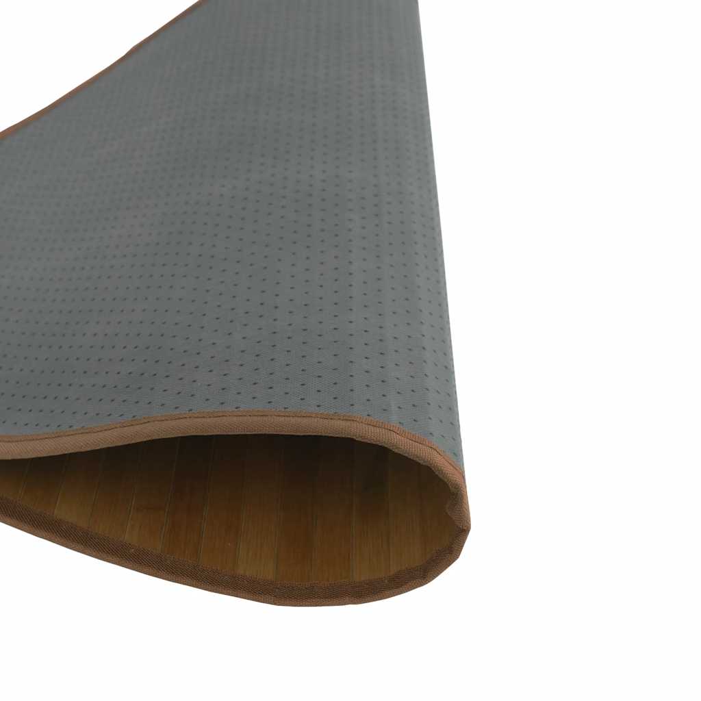 Teppich Rund Schwarz 60 cm Bambus