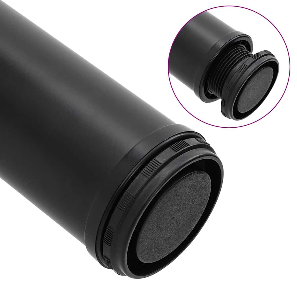 4x höhenverstellbares Tischbein Chrom 710 mm