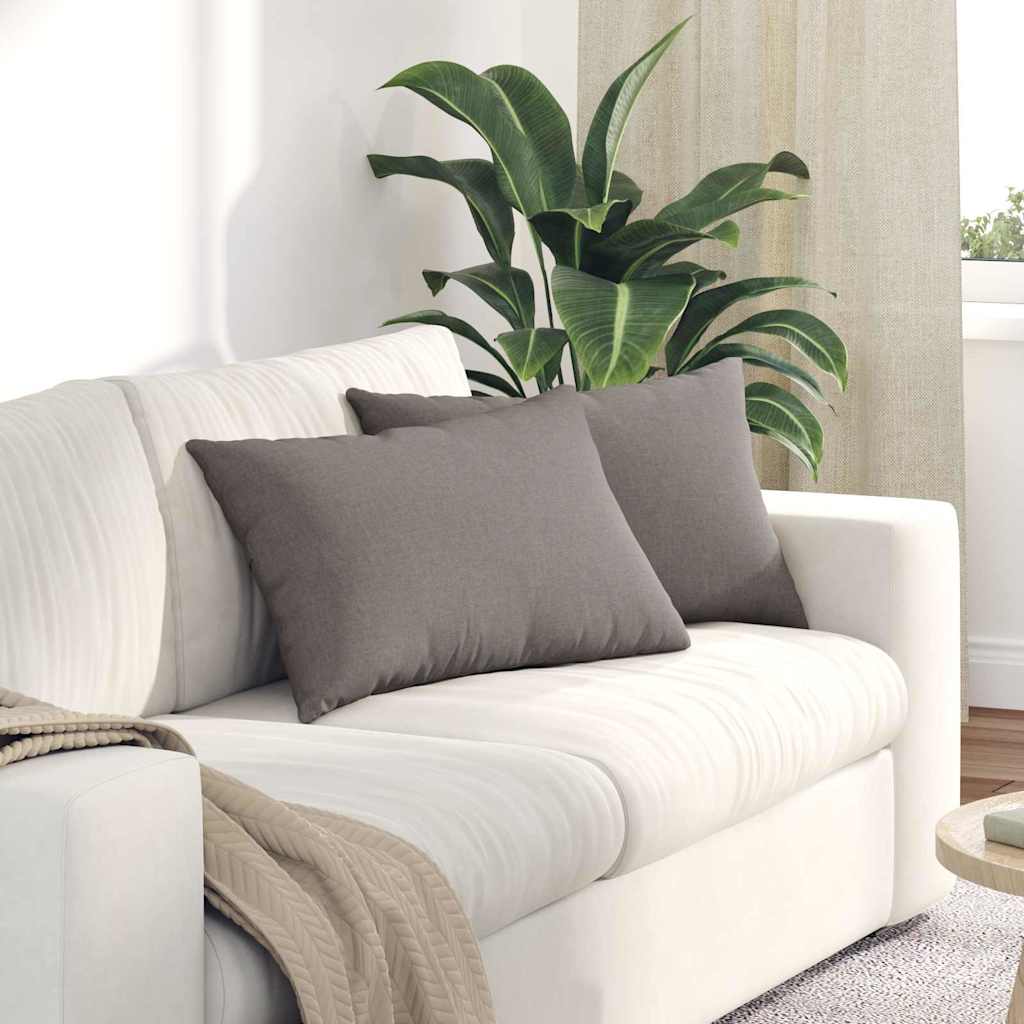 Sofakissen 2 pcs Hellgrau 50 x 30 cm Stoff
