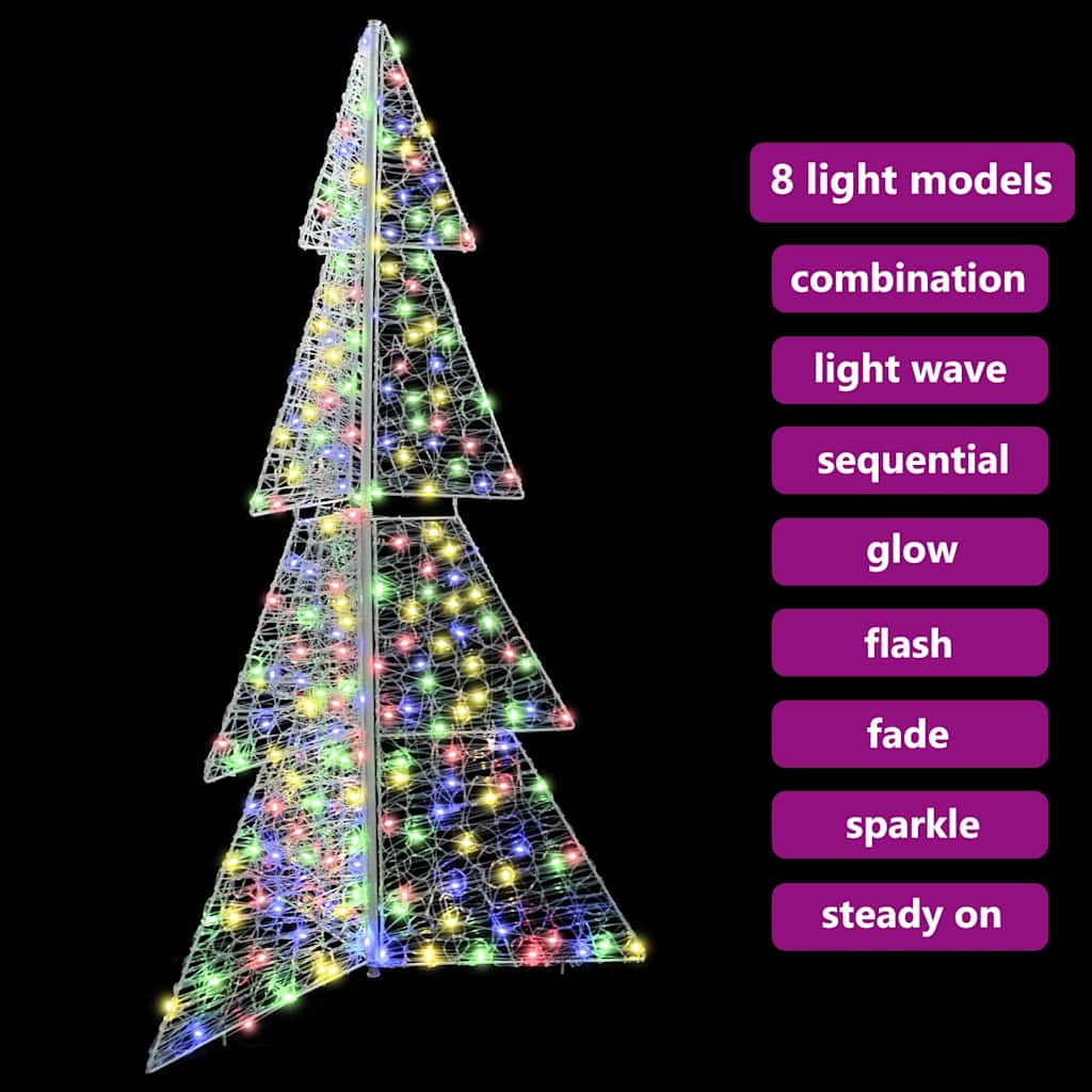 Weihnachtsbaum mit 100 LEDs Warmes Weiß 120 cm Acryl