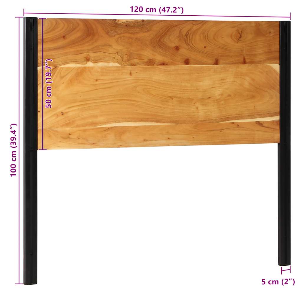 Kopfteil 100 cm Massivholz Mango und Eisen