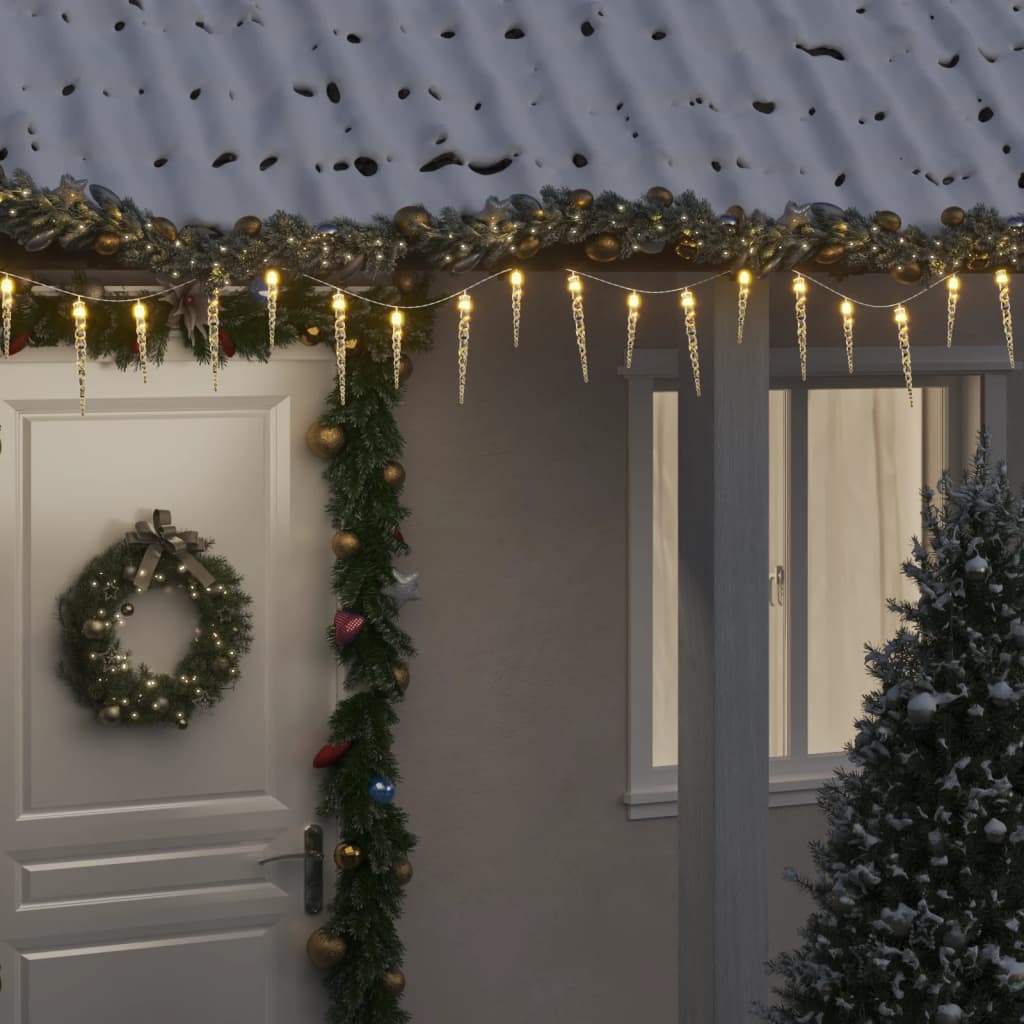 Eiszapfen-Lichterkette 200 LEDs Blau 20 m Acryl PVC