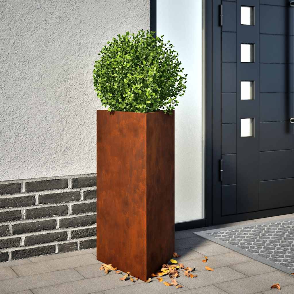 Pflanzkübel 30x26x75 cm Cortenstahl