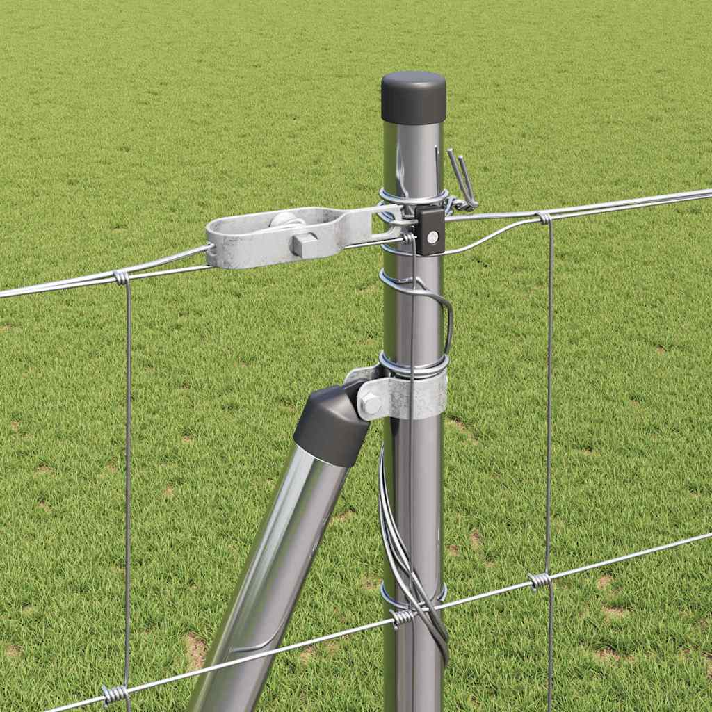 Ground Fix Geschweißter Drahtzaun 25 x 0,8 m Silber Netz