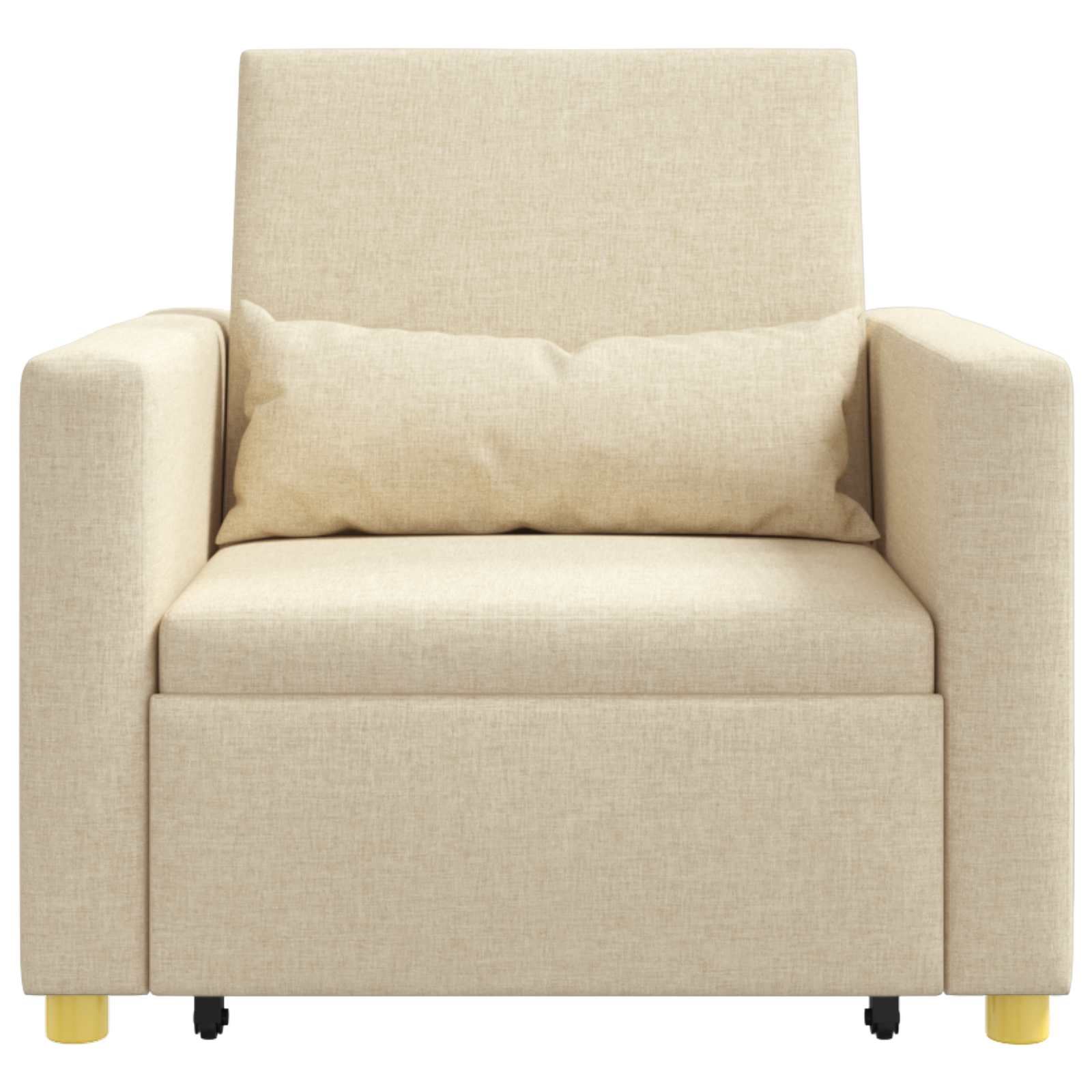 Ausziehbare Schlafcouch Einzel Hellgrau 90 x 165 x 87 cm Stoff
