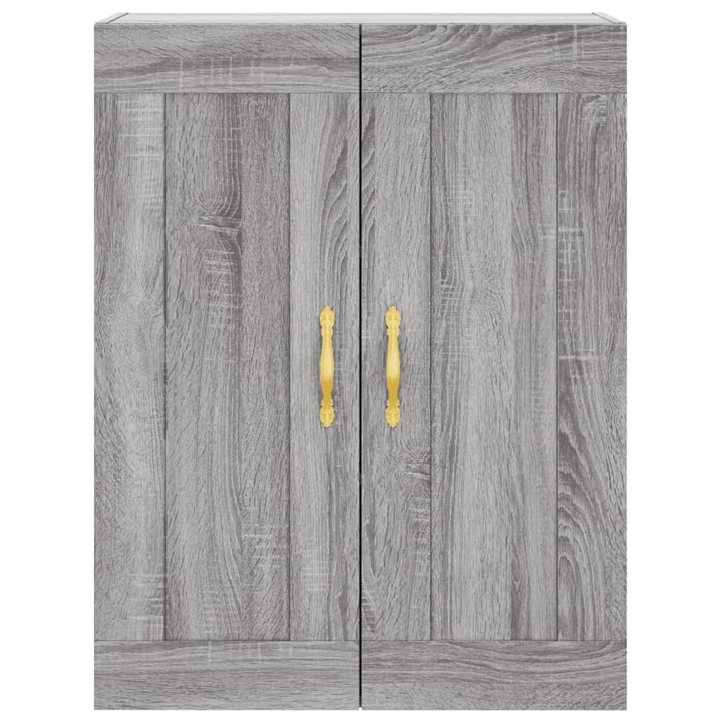 Highboard Betongrau 69,5x34x180 cm Holzwerkstoff