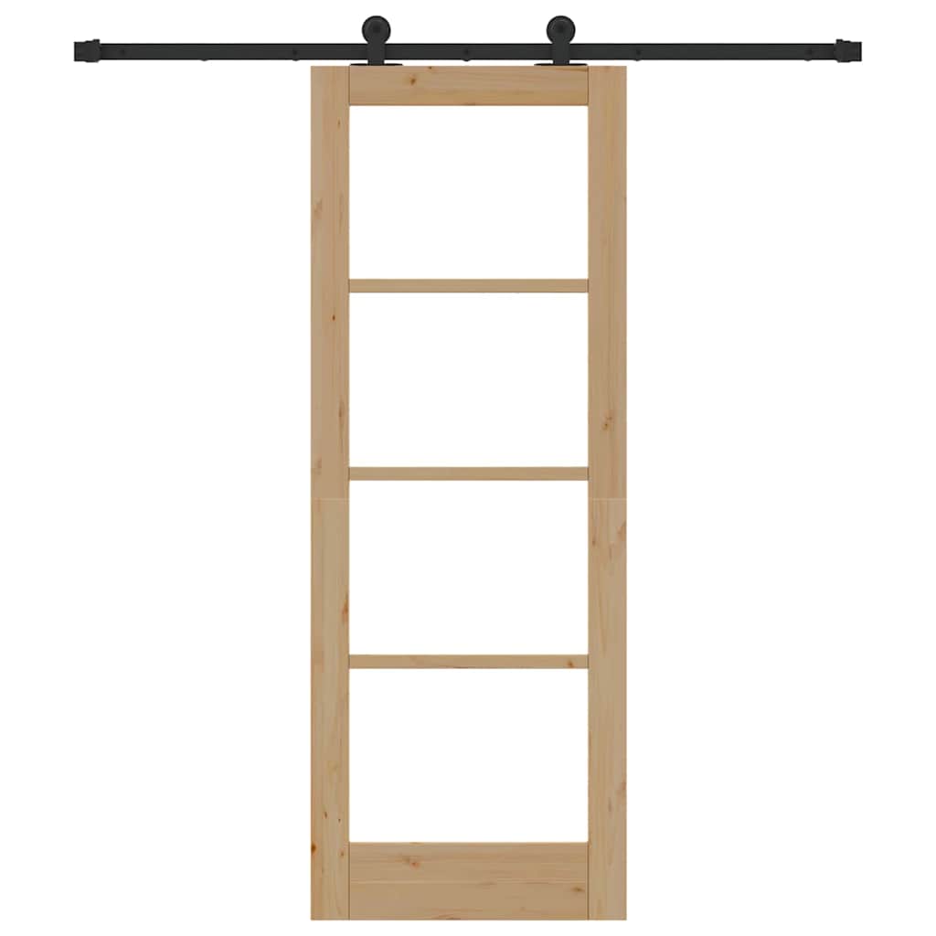 Schiebetür ORKDAL Natürlich und Schwarz 61 x 198,5 cm