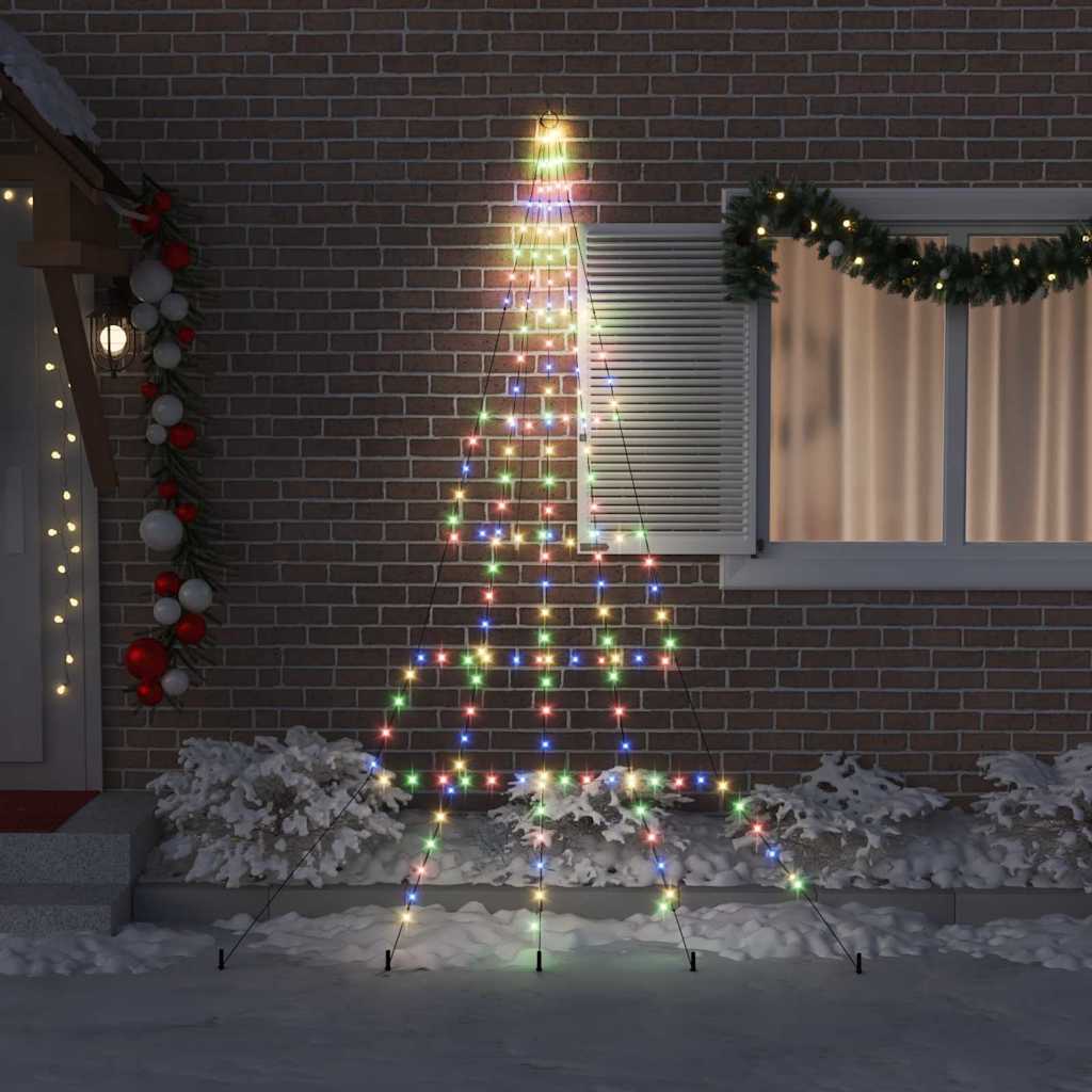 LED Weihnachtsbaum mit Erdspießen Warmes Weiß 182 cm Metall