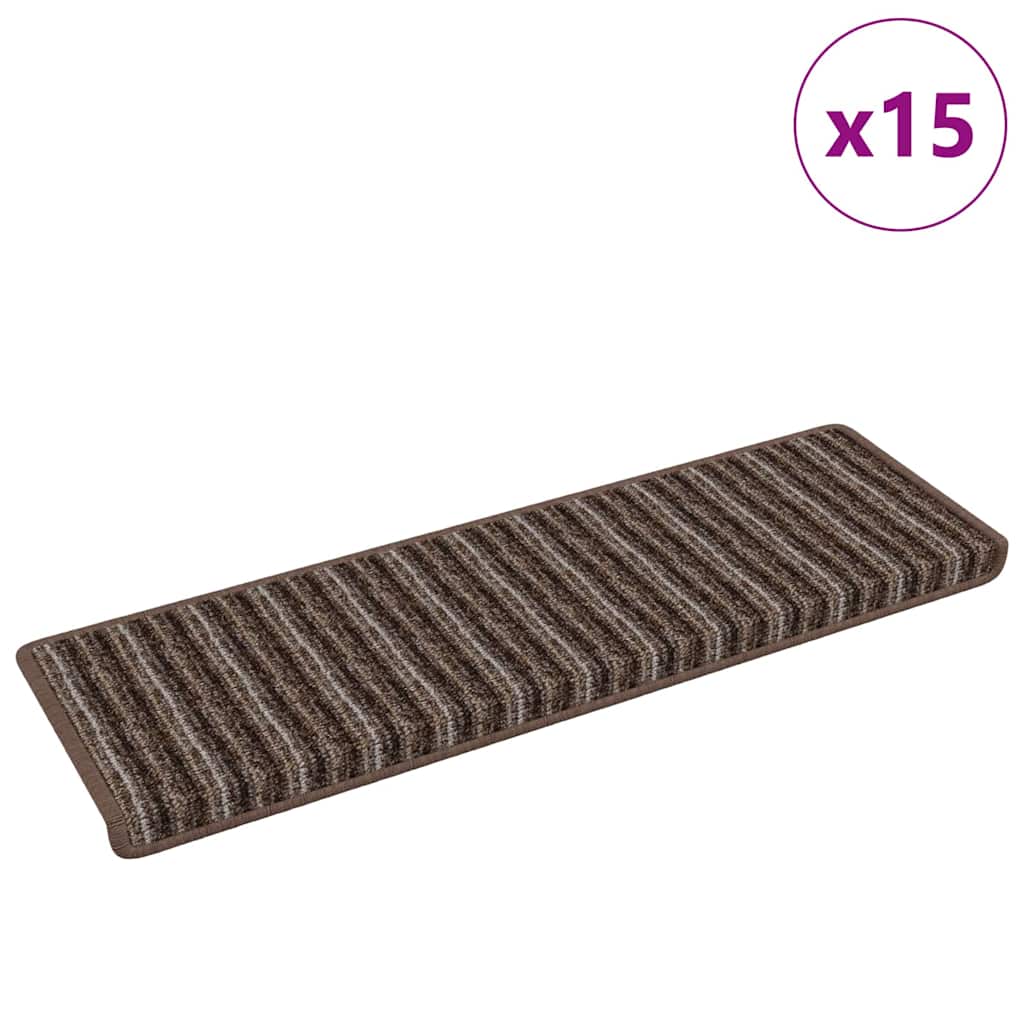 Selbstklebende Treppenschoner 15 pcs Anthrazit 65 x 21 x 4 cm