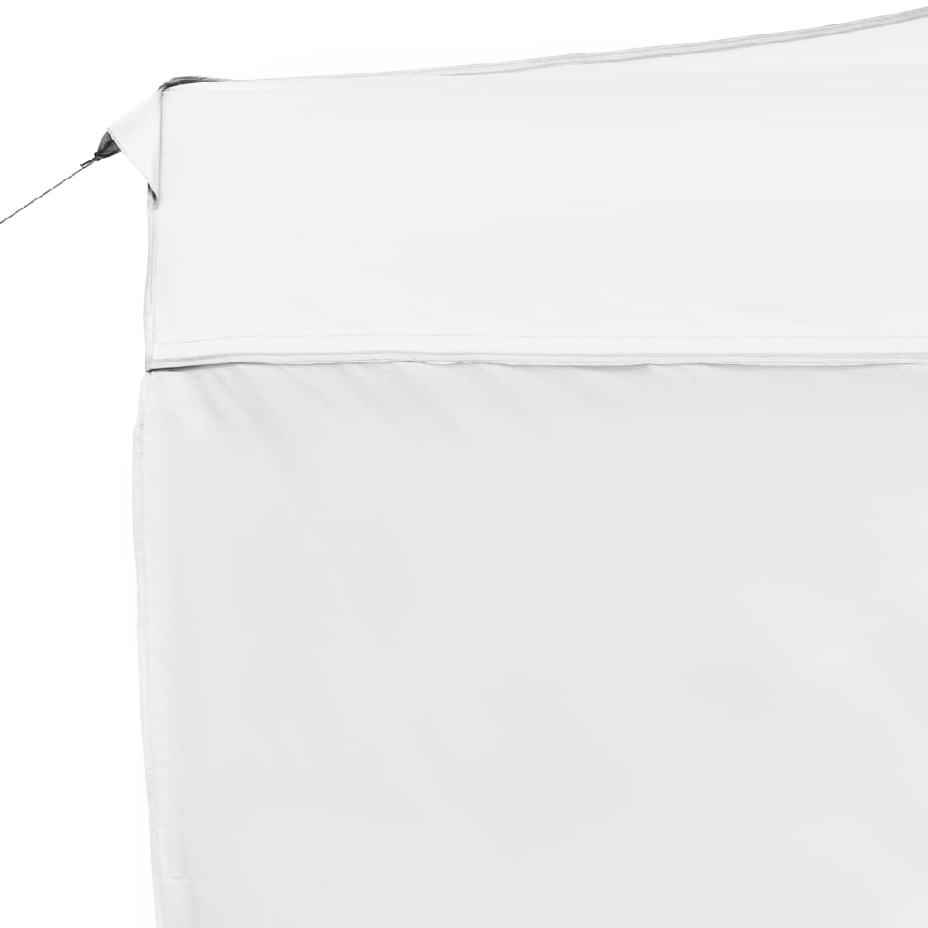 Profi-Partyzelt Faltbar mit Wänden Aluminium 3×3m Weiß
