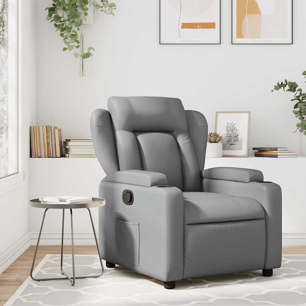Massage-Relaxsessel, Kunstleder, Schwarz