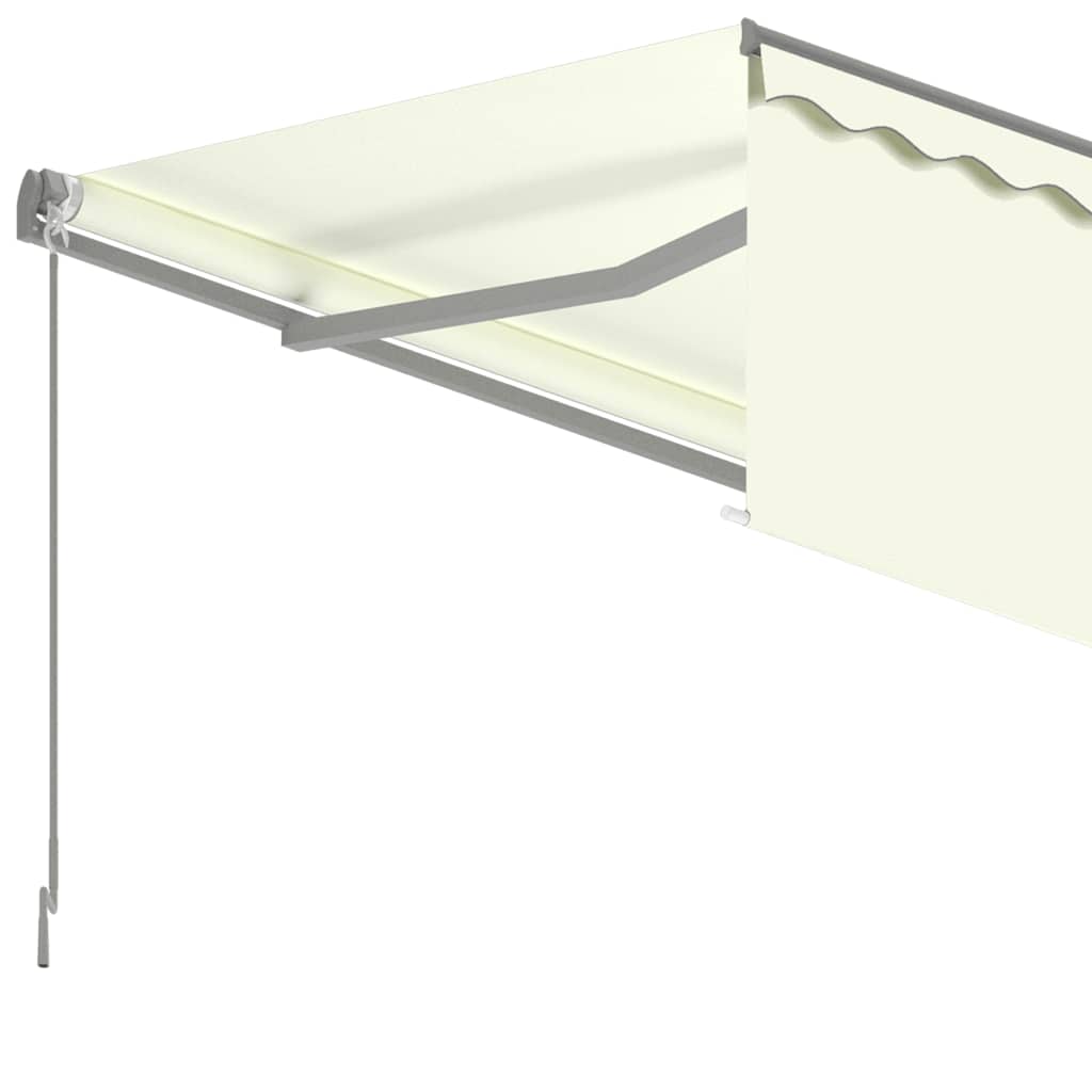 Markise Manuell Einziehbar mit Rollo 3x2,5 m Creme