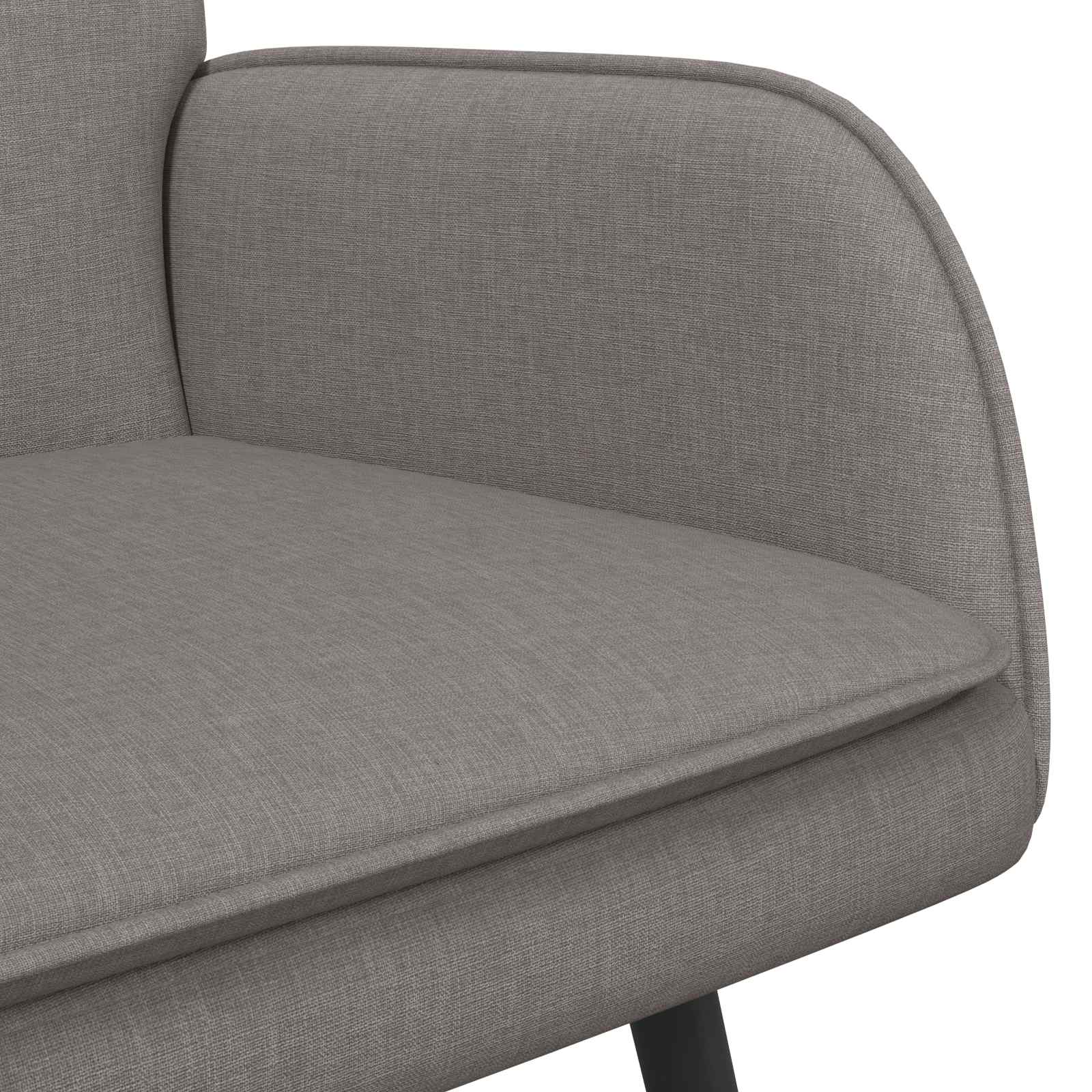 2-Sitzer Sofa Hellgrau 115 x 61 x 87 cm Stoff