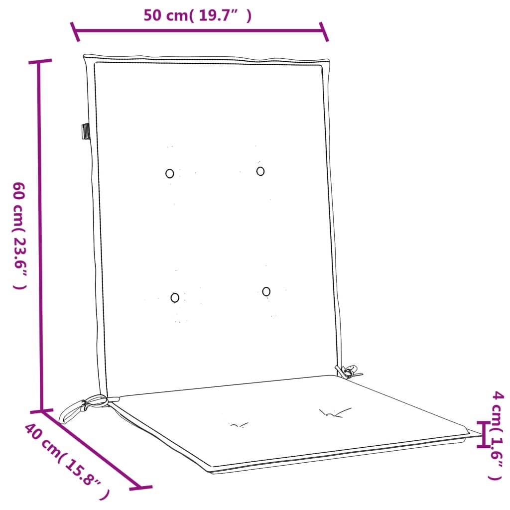 Niedriglehner-Auflagen 2 Stk Melange Anthrazit 100x50x7cm Stoff