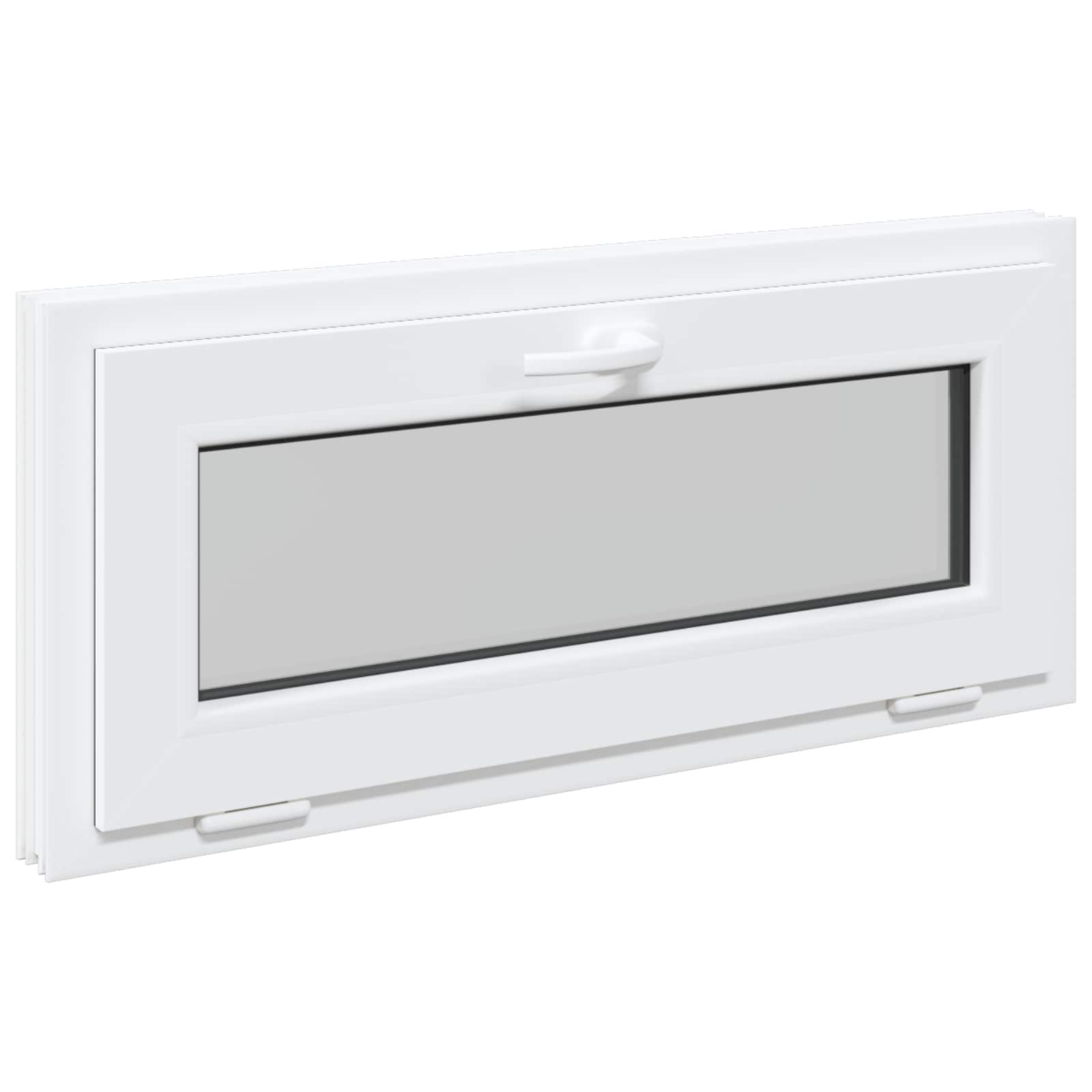 Kellerfenster RISOR 60 x 40 cm PVC und Glas Weiß