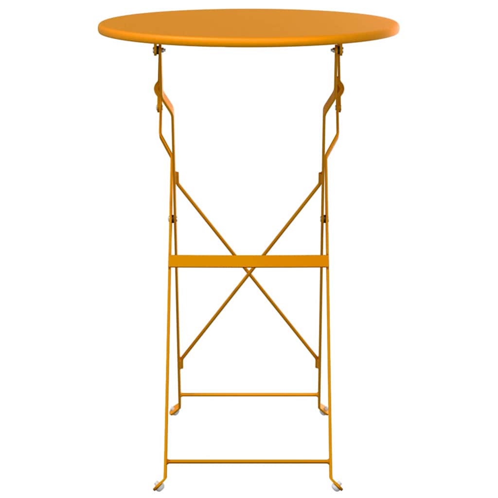 Bistrotisch Weiß Ø 50 x 71 cm Pulverbeschichteter Stahl