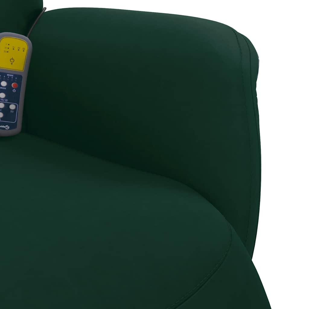 Massagesessel mit Fußteil Blau Samt