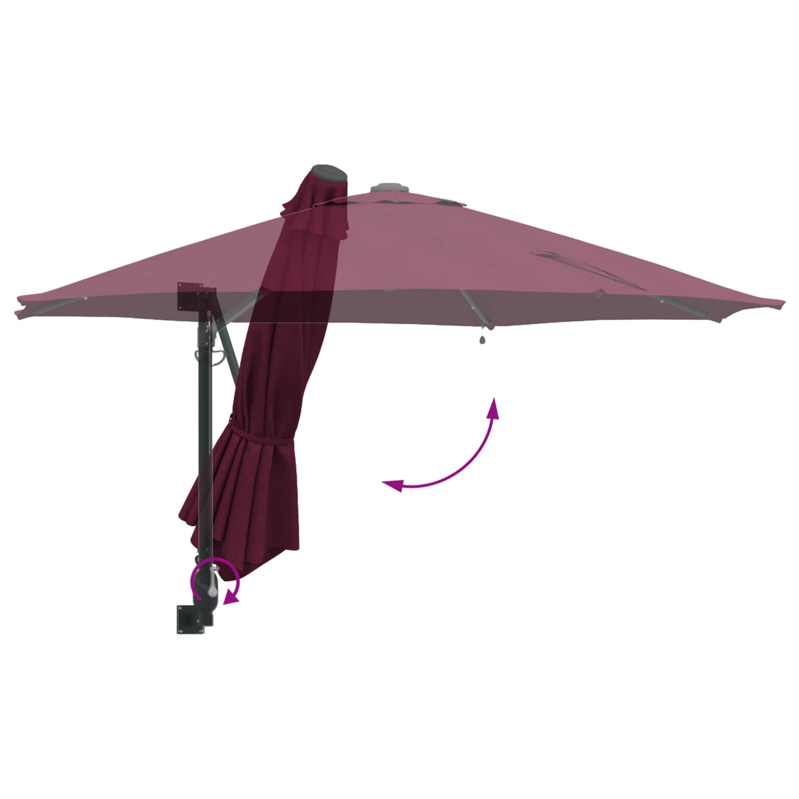 Garten-Sonnenschirm Sand 248 x 248 x 148 cm Polyester und Stahl