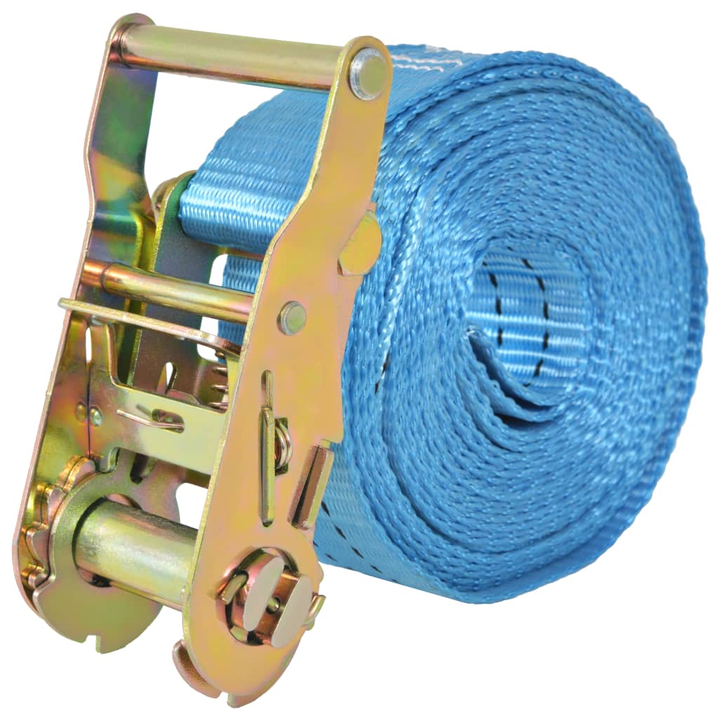 Ratschen-Spanngurte 4 Stk. 0,8 Tonnen 6m×25mm Blau