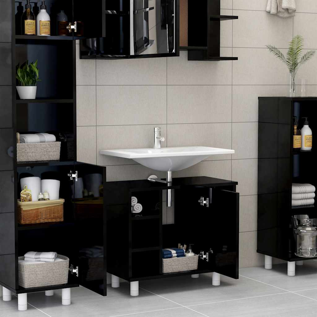 Badezimmerschrank Weiß 60x32x53,5 cm Holzwerkstoff
