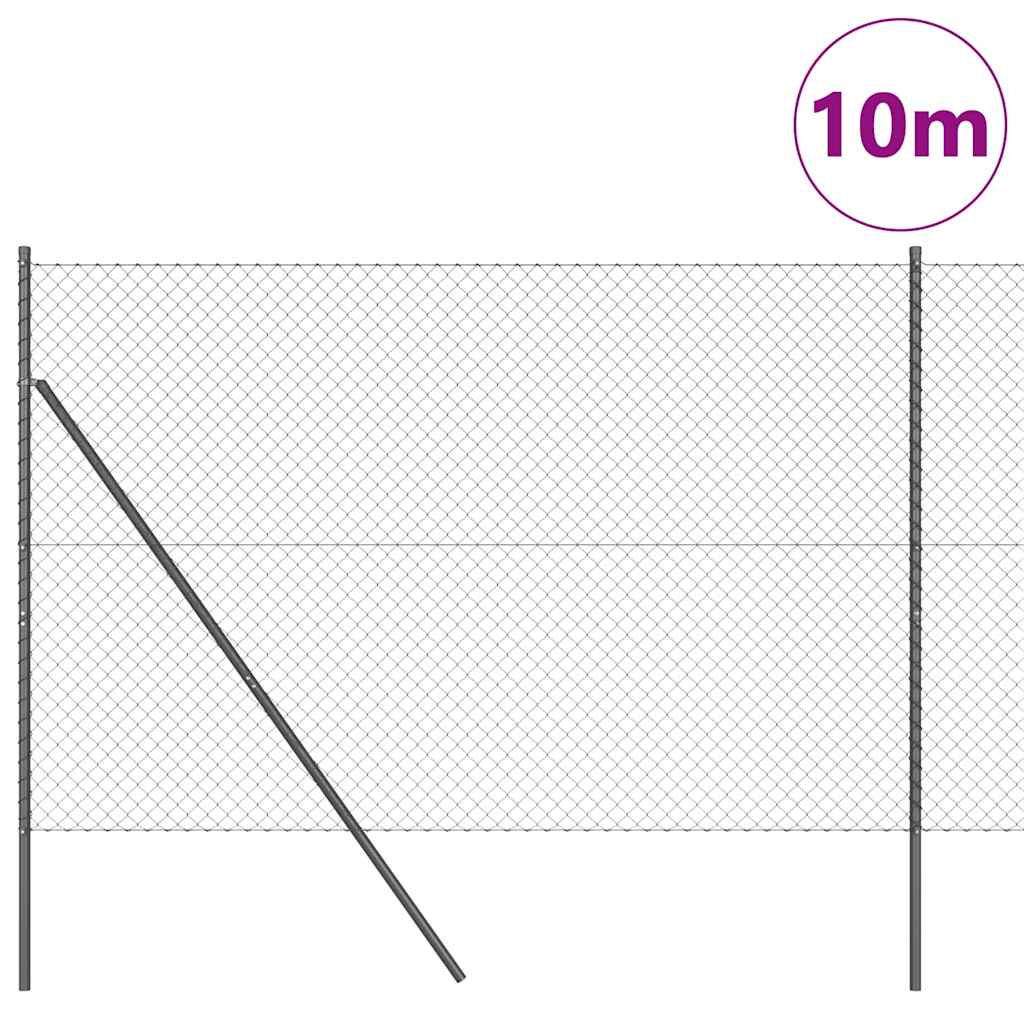 Outdoor Kettenglied-Zaun Erdfixierung 10 x 0,4 m Grün Netz