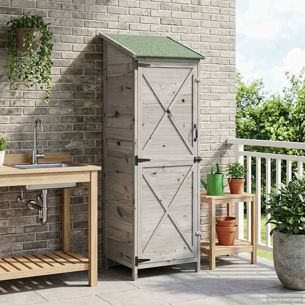 Gartenschuppen Natur 59,5 x 56 x 113,5 cm Massivholz aus Fichte