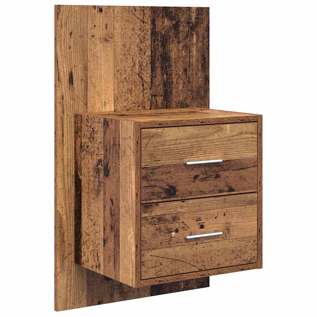 Kopfteil mit Nachttischen Weiß Holzwerkstoff
