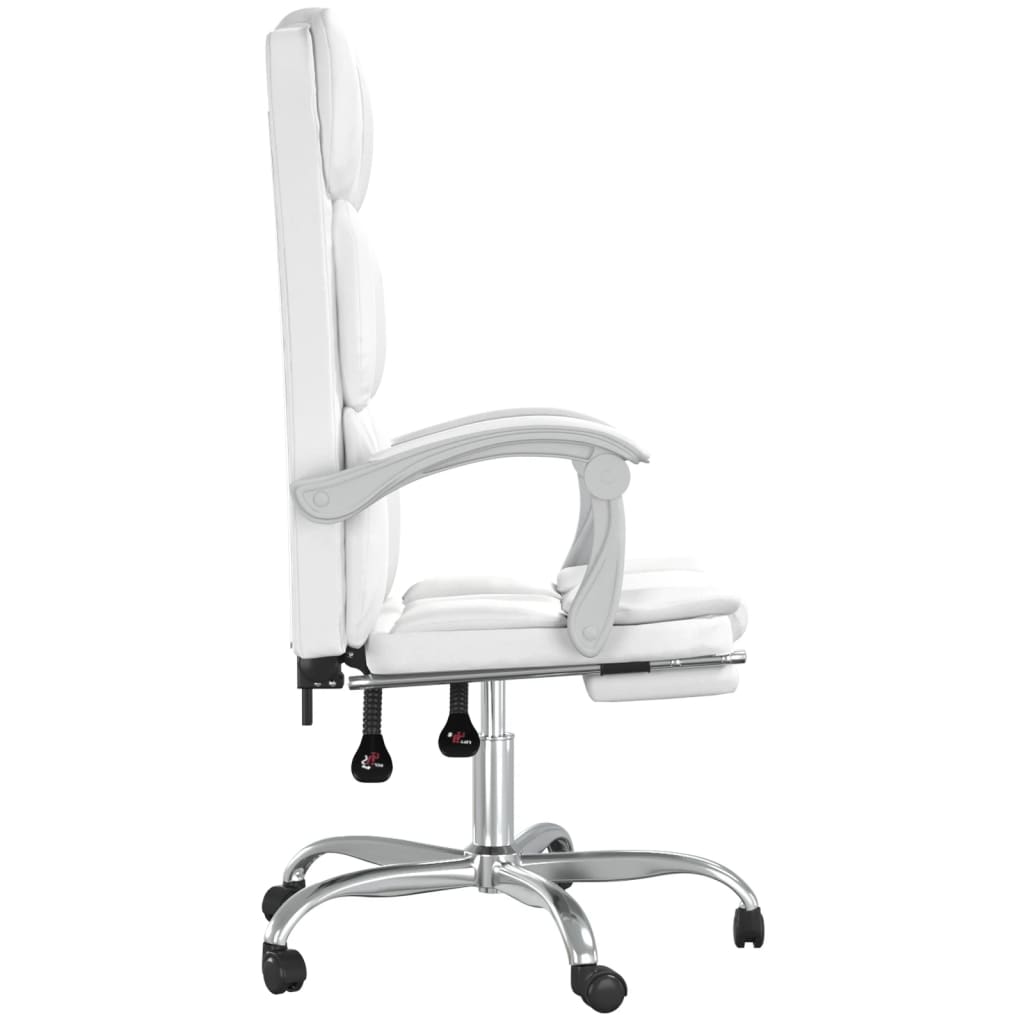 Bürostuhl mit Liegefunktion Schwarz Kunstleder
