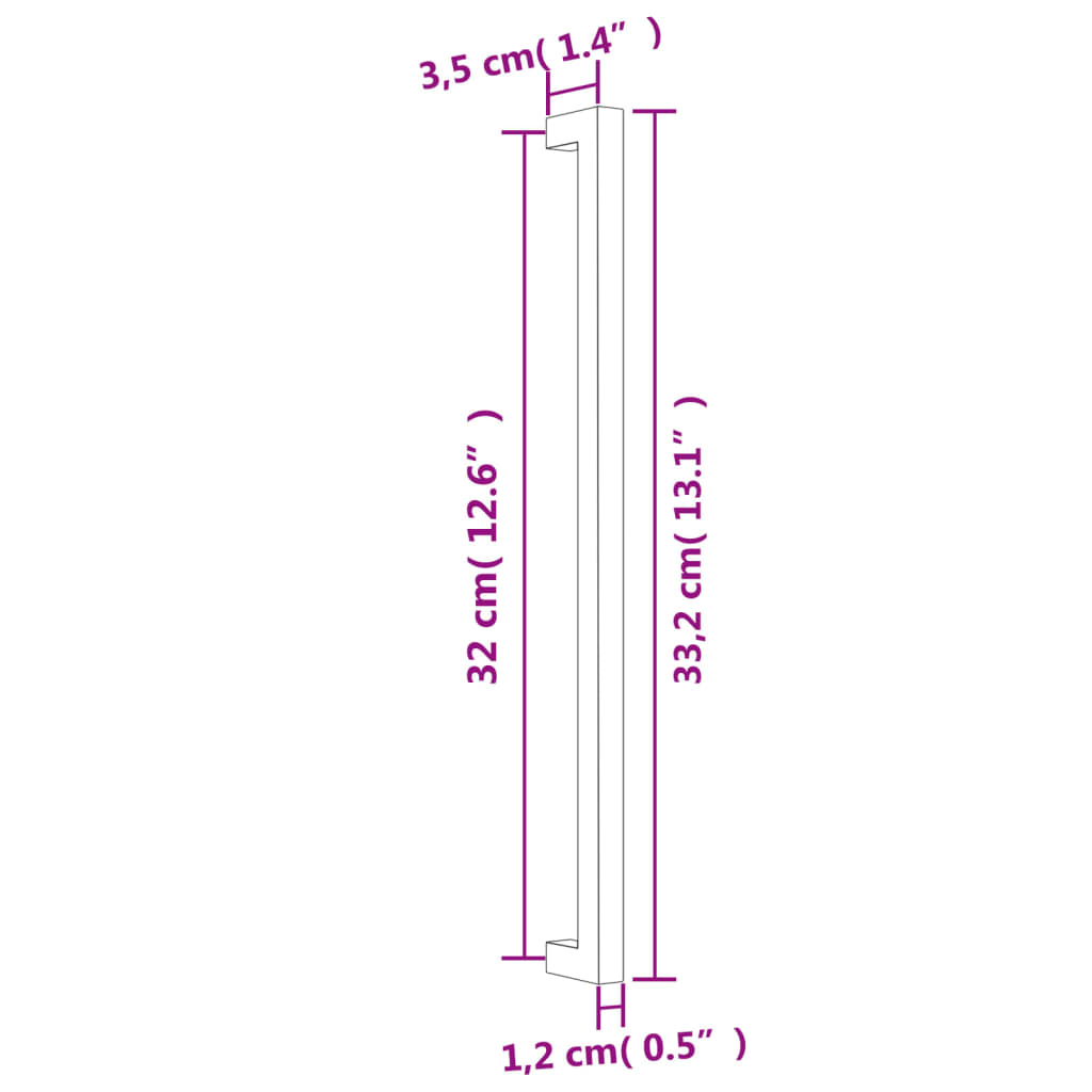 Möbelgriffe 10 Stk. Silbern 64 mm Edelstahl