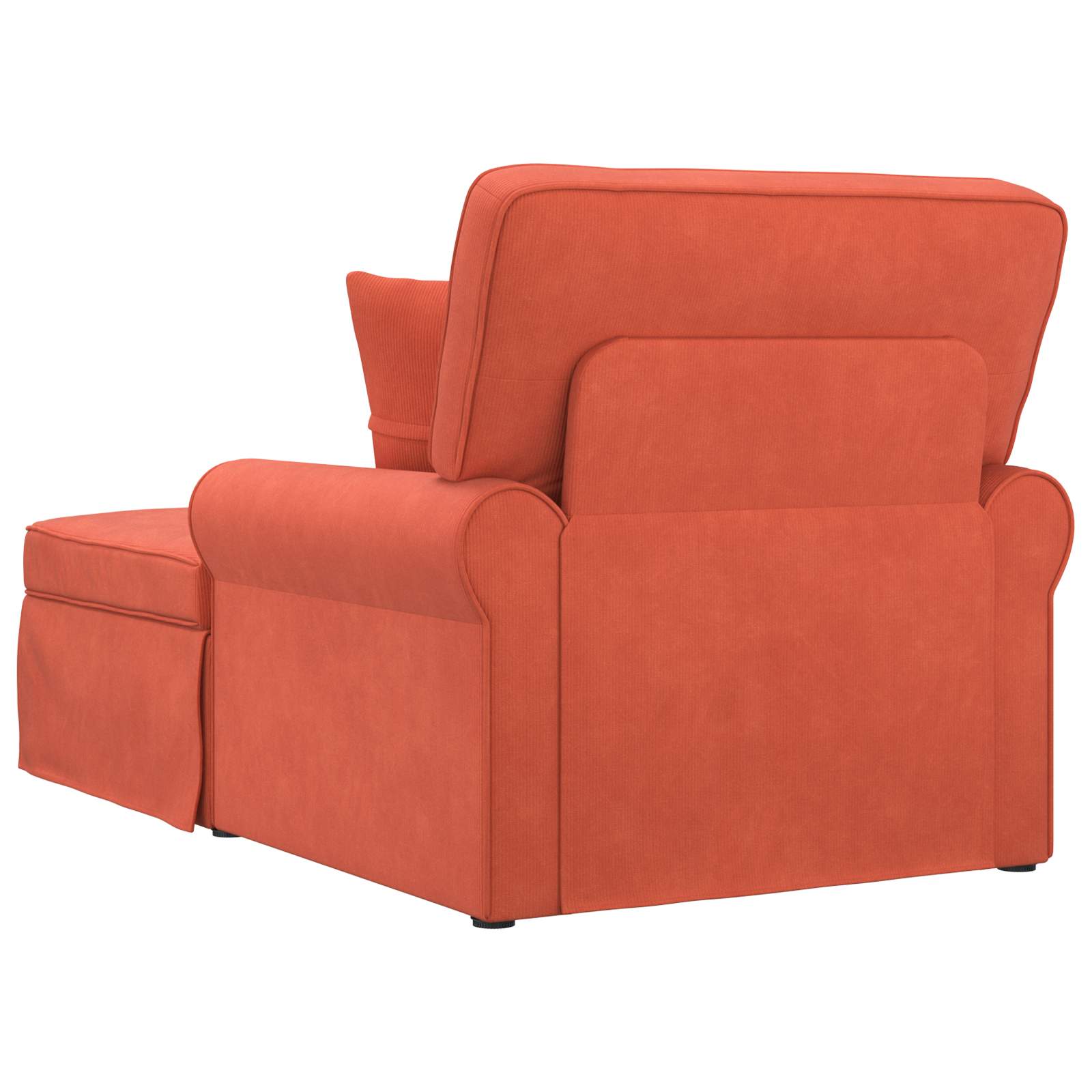 Chaise Lounge mit Rock mit Kissen 3 pcs Hellgrau Cordstoff