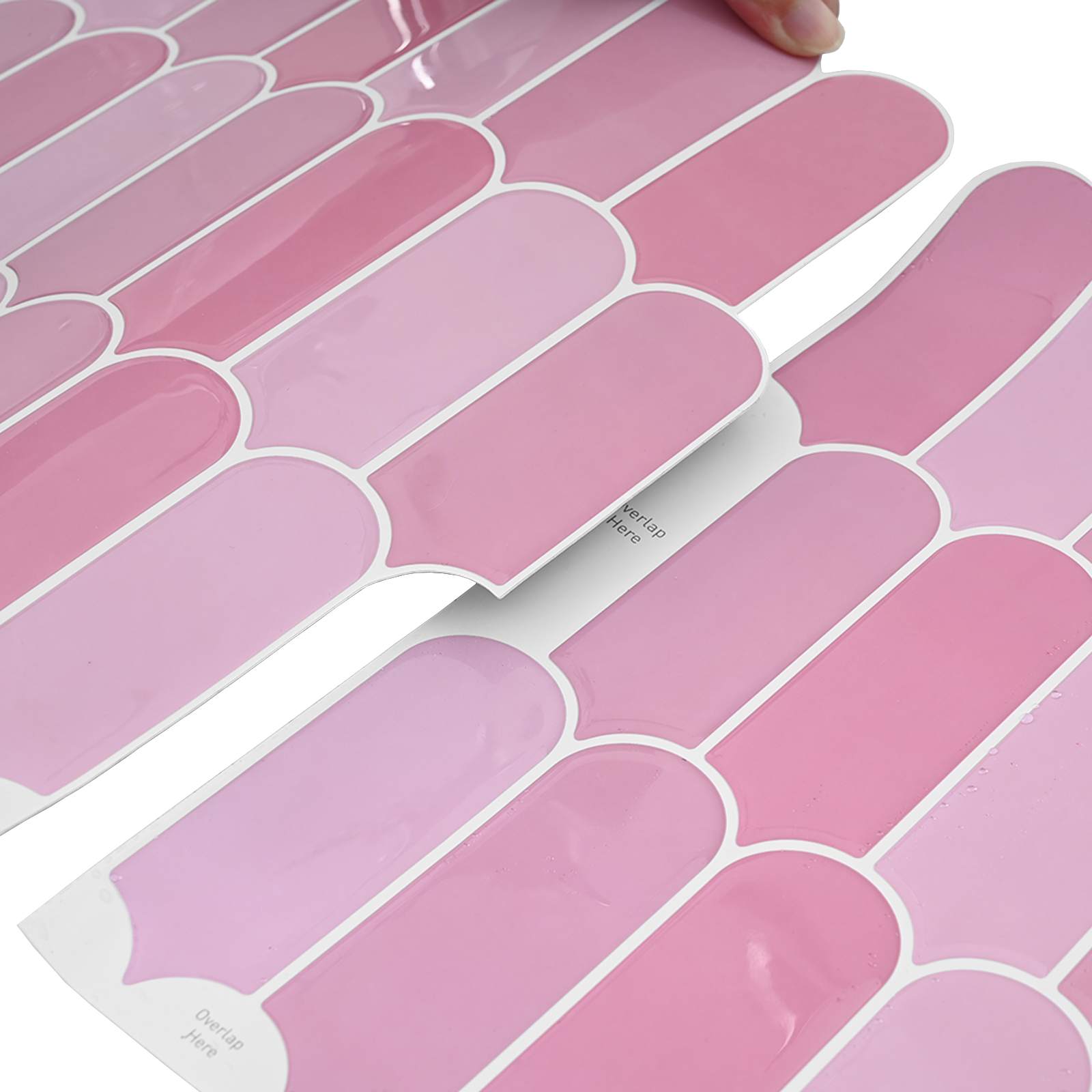 Federfliese 10 pcs Grau Marmor 30 x 30 cm Polyurethan und PET