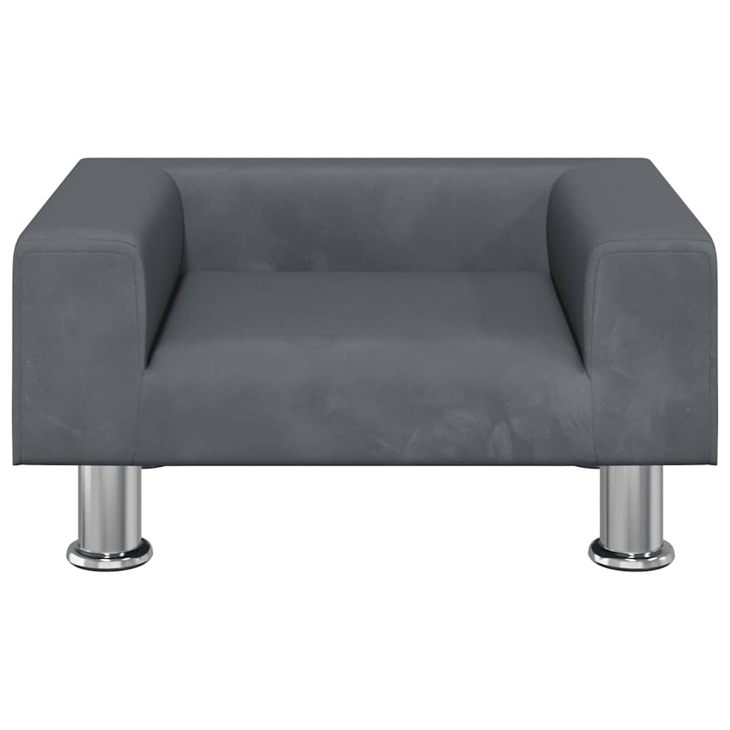 Hundebett Blau 70x45x26,5 cm Samt