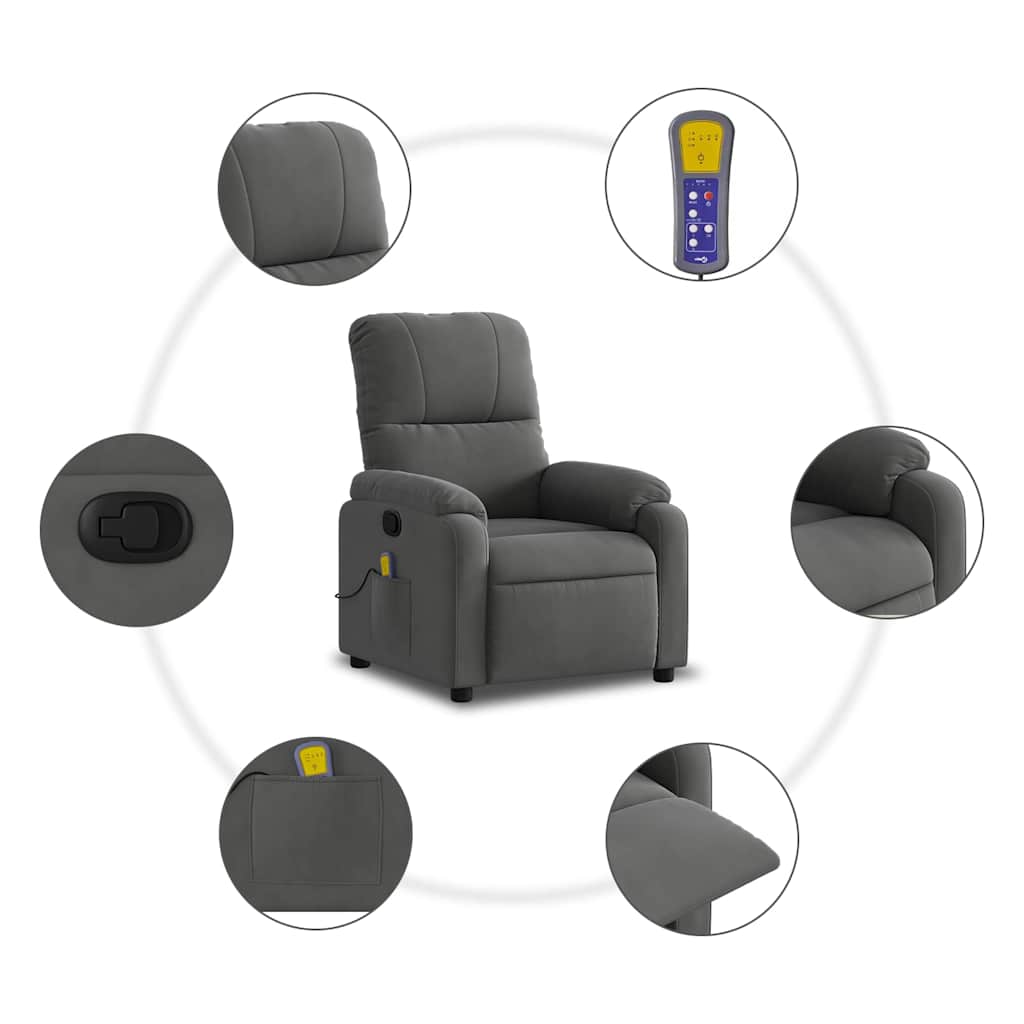 Relaxsessel Elektrisch Braun Mikrofasergewebe
