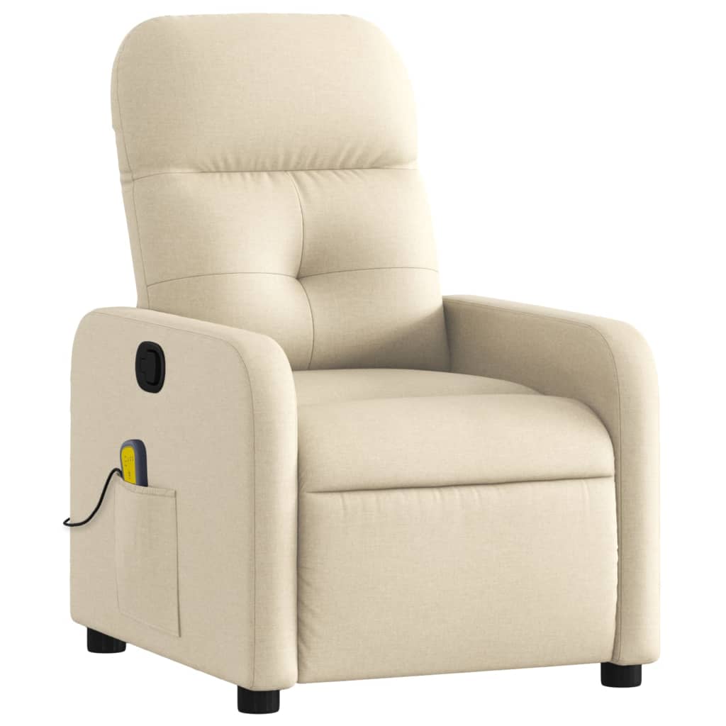 Massage-Relaxsessel, hellgrauer Stoff