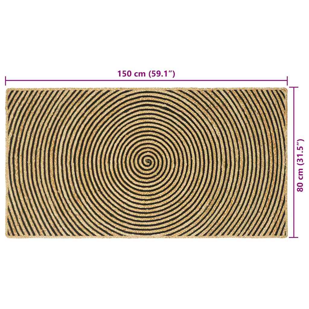 Bereichsteppiche Weiß 60 x 110 cm Jute