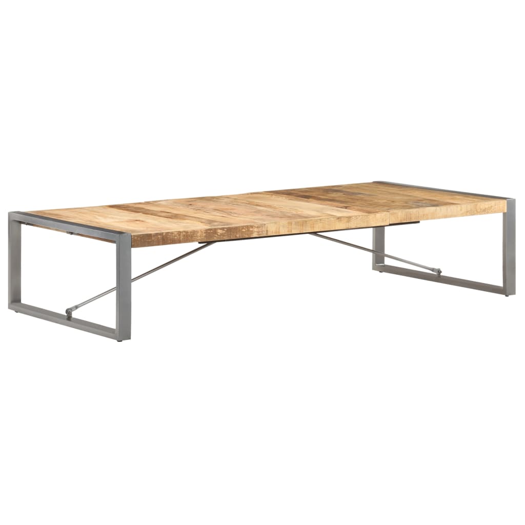 Couchtisch 140x140x40 cm Raues Mangoholz