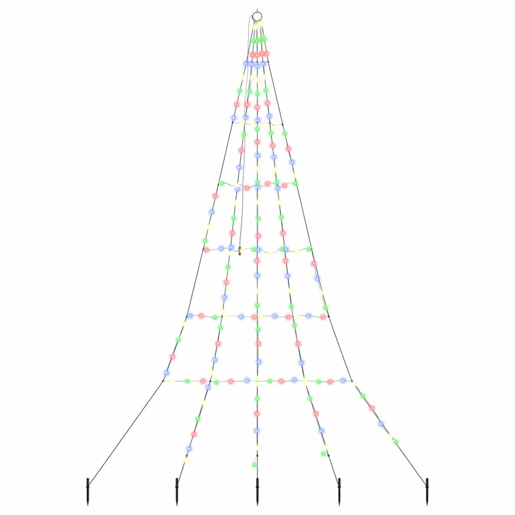 LED Weihnachtsbaum mit Erdspießen Warmes Weiß 182 cm Metall