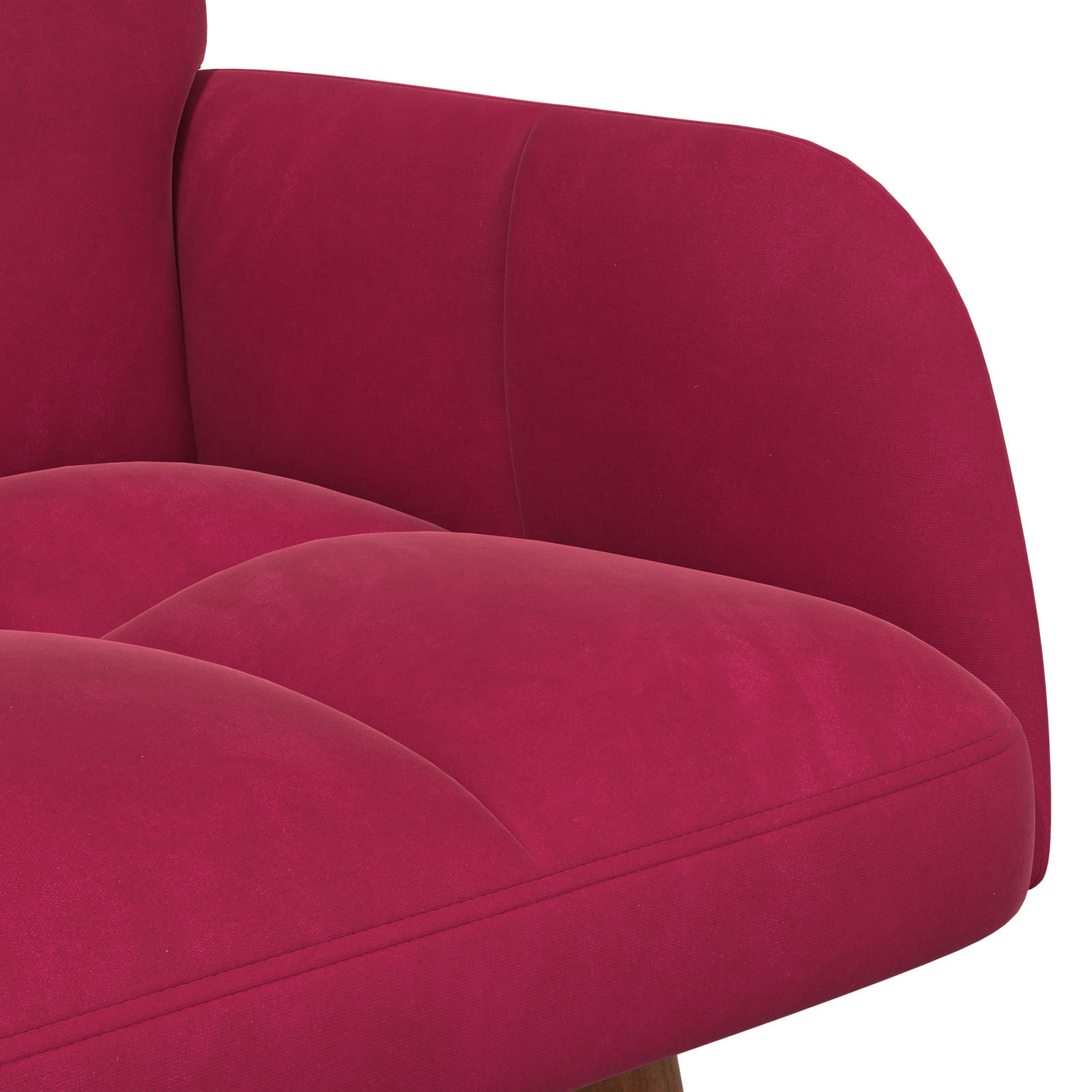 2-Sitzer Sofa Hellgrau 115 x 61 x 87 cm Samt (V)
