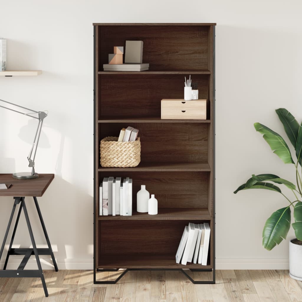 Bücherregal Schwarz 80x31x169 cm Holzwerkstoff
