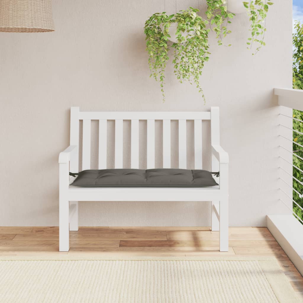 Gartenbank-Auflage Melange Anthrazit 100x50x7 cm Stoff