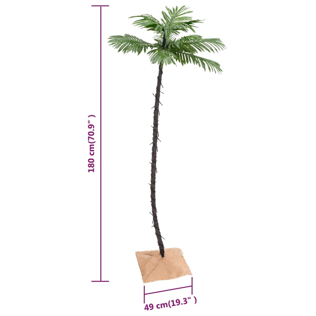 Künstliche Palme LED Warmweiß 72 LEDs 120 cm