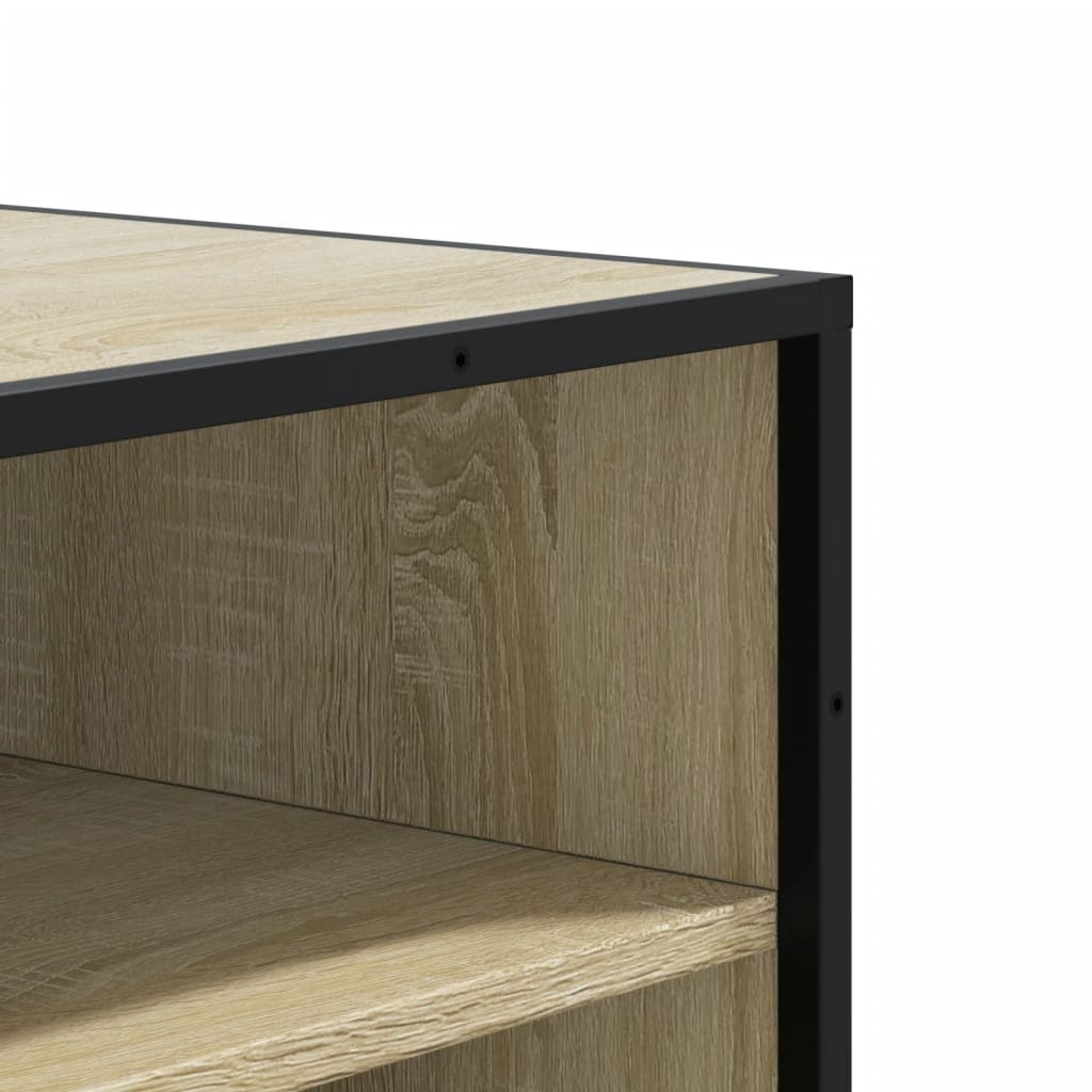 Schuhschrank Schwarz 75x38x97,5 cm Holzwerkstoff Metall