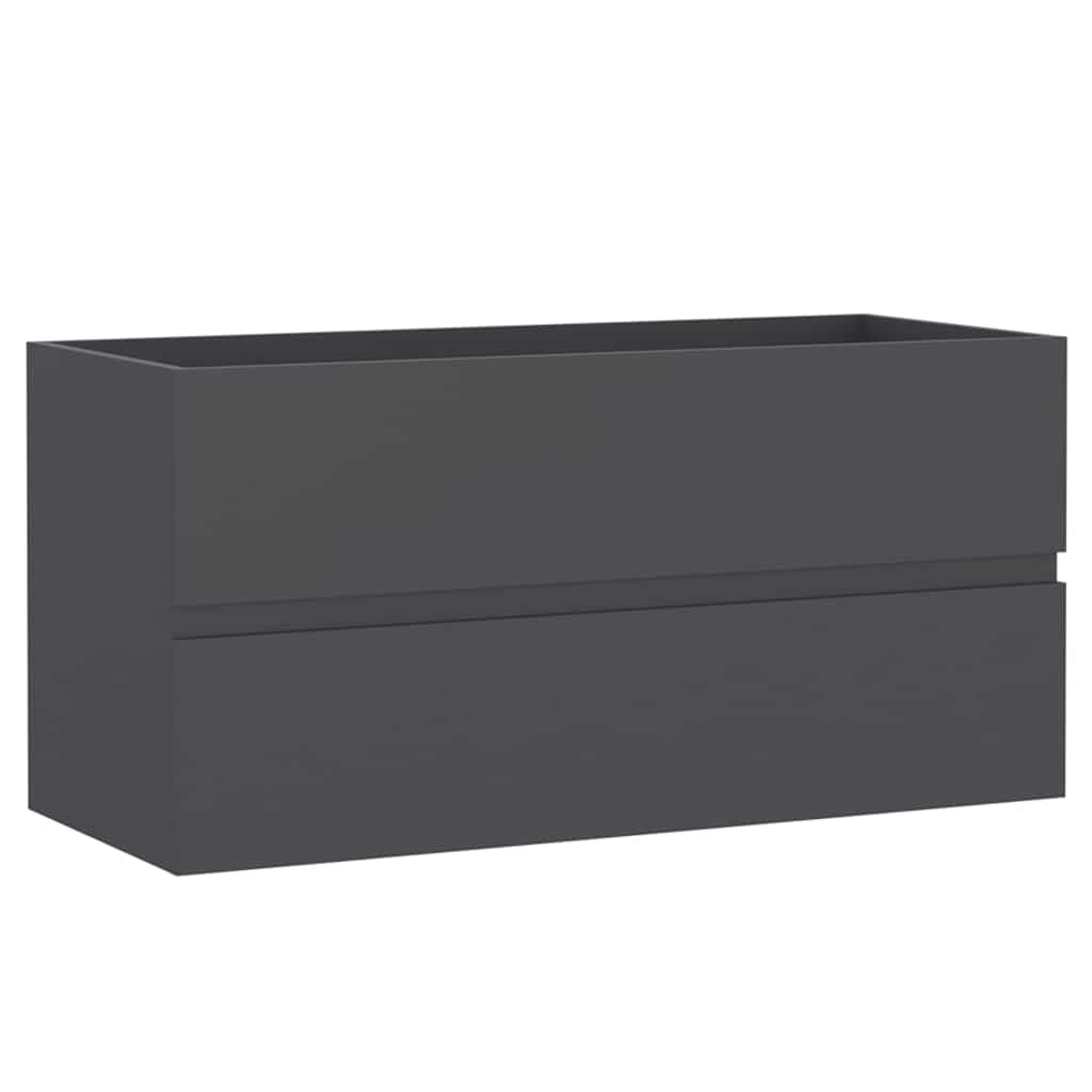 2-tlg. Badmöbel-Set Weiß Holzwerkstoff