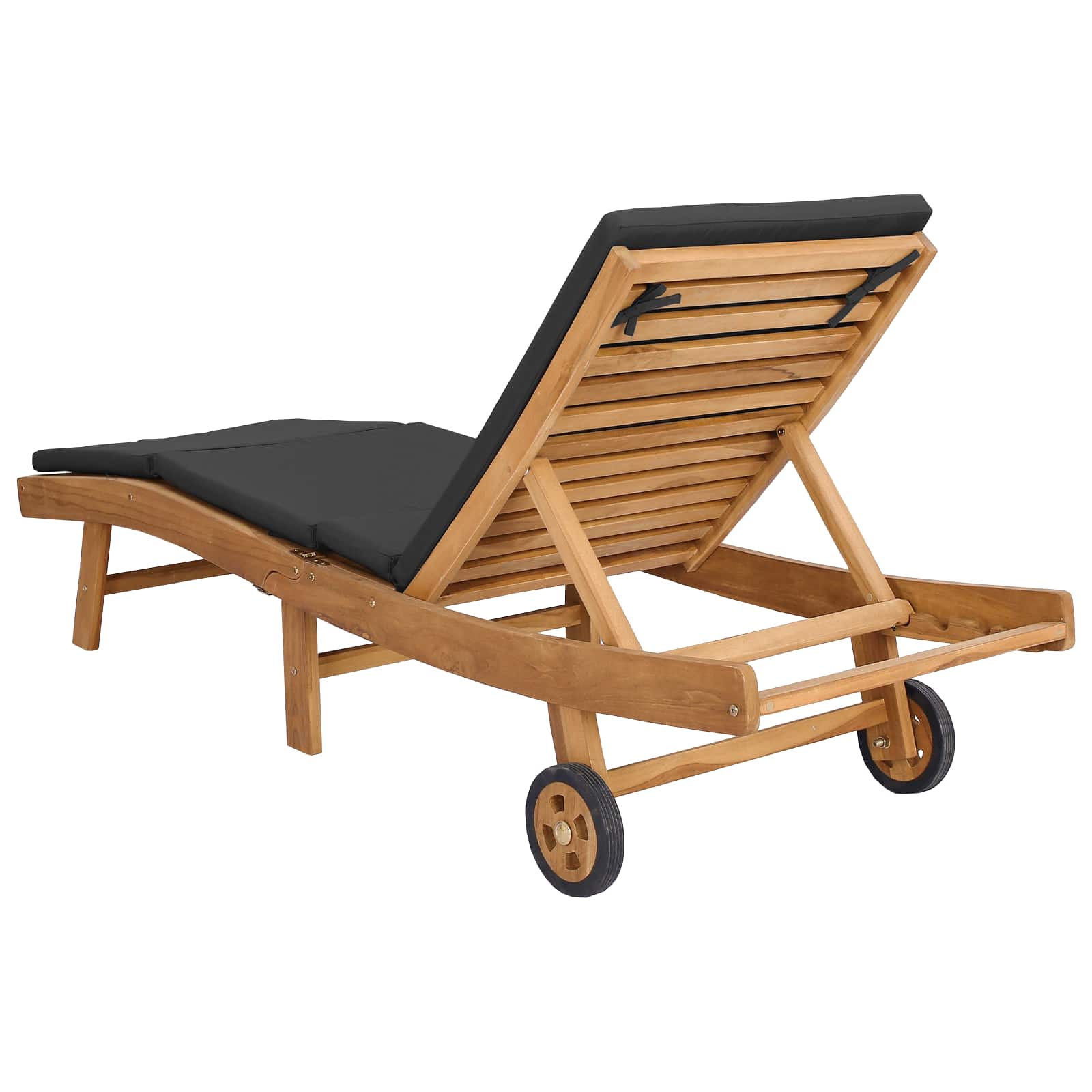 Sonnenliege Braun Massivholz Teak