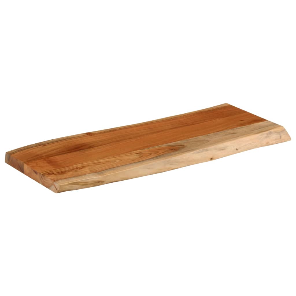 Tischplatte 40x40x2,5 cm Rechteckig Massivholz Akazie Baumkante