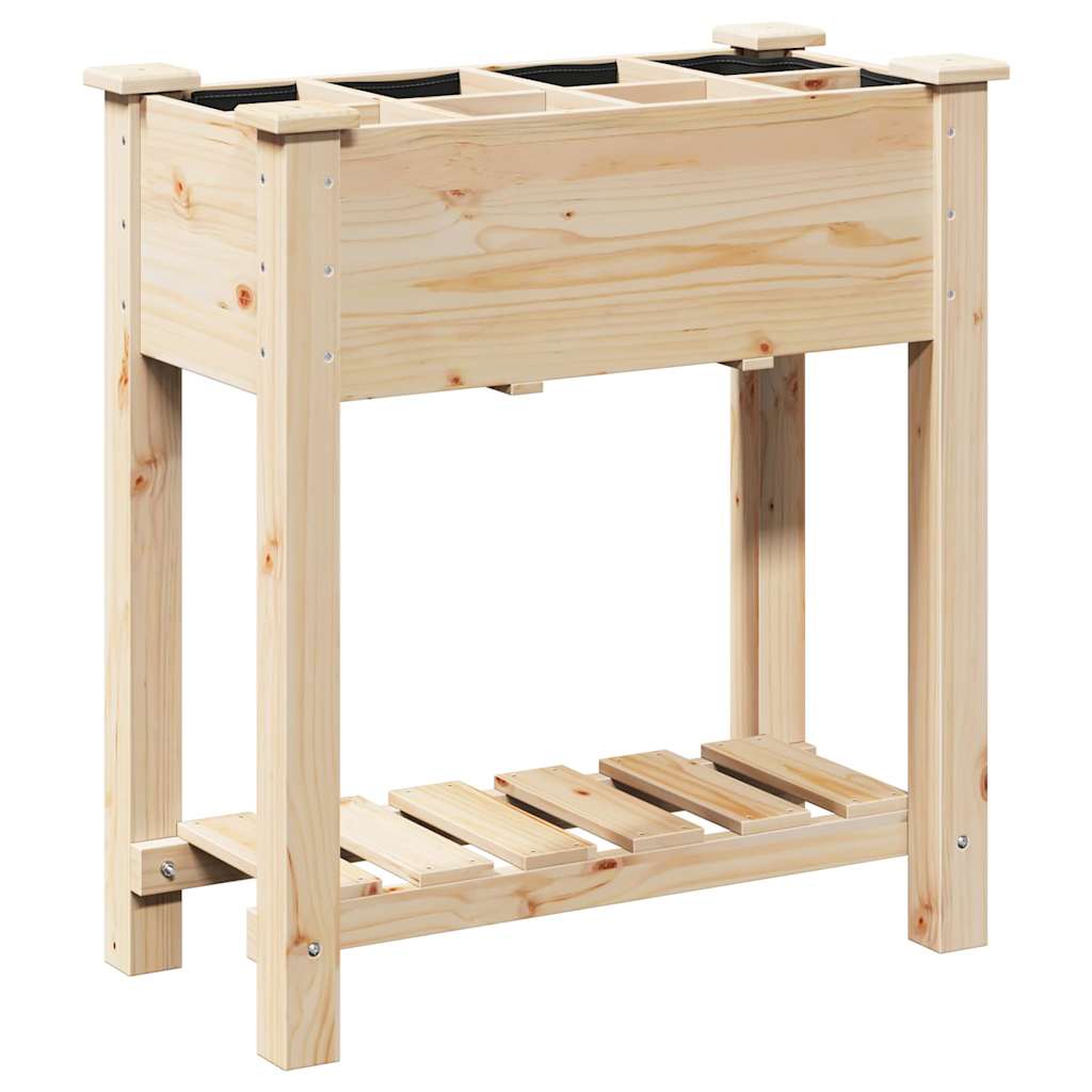 Garten-Pflanzgefäß mit Regal Beige 71 x 37 x 76,5 cm