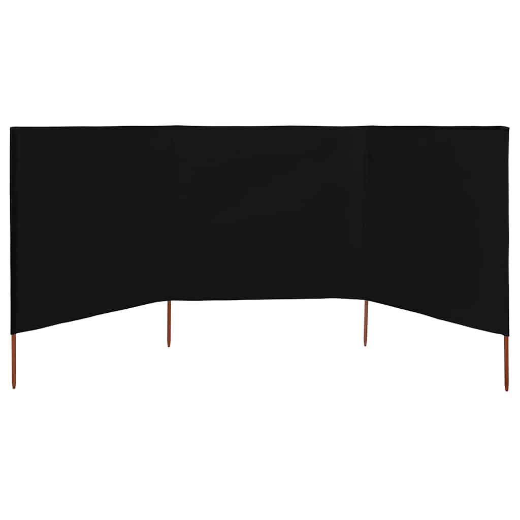 3-teiliges Windschutzgewebe 400 x 120 cm Weiß