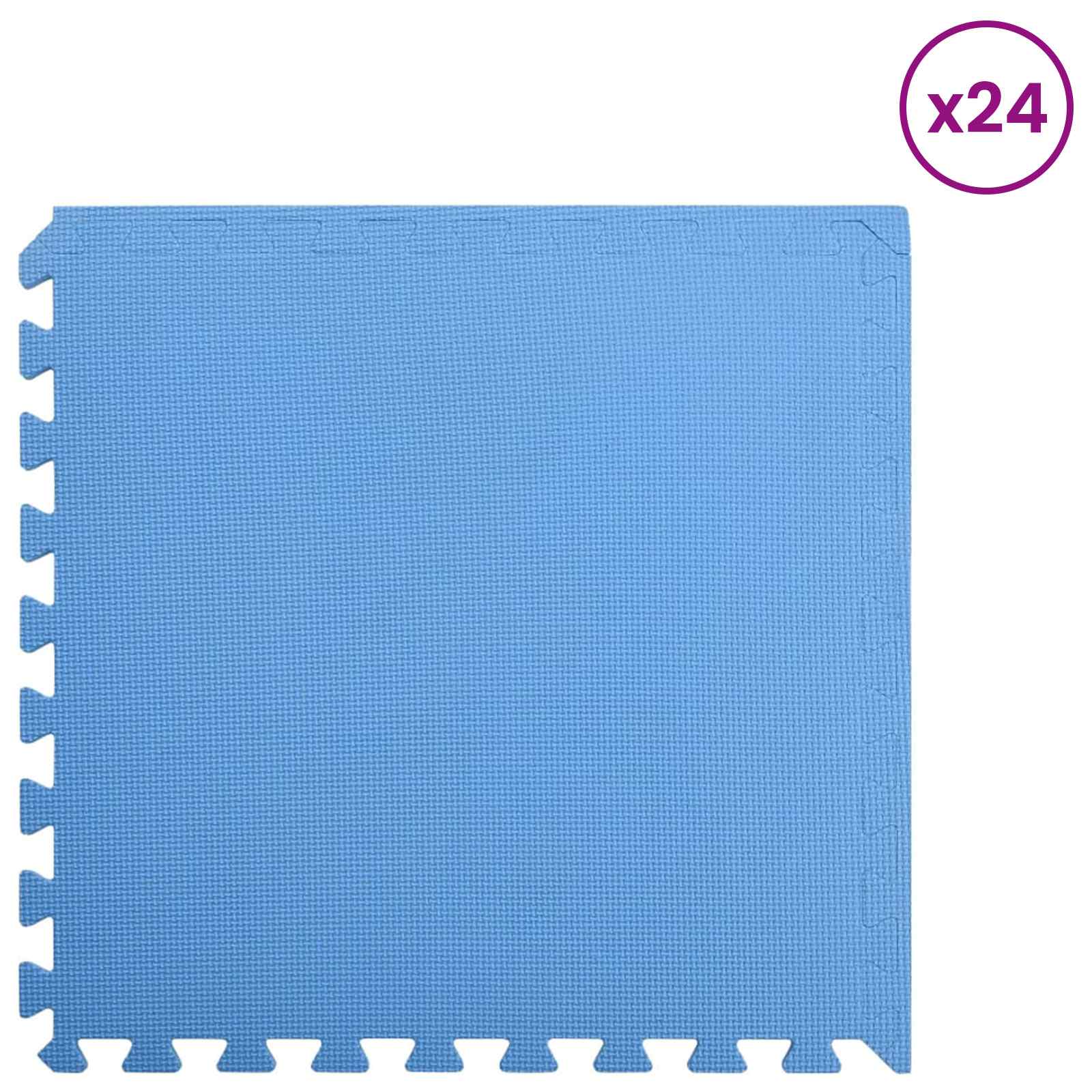 Pool Bodenteppich 6 pcs Schwarz 2,16 ㎡ EVA-Schaum
